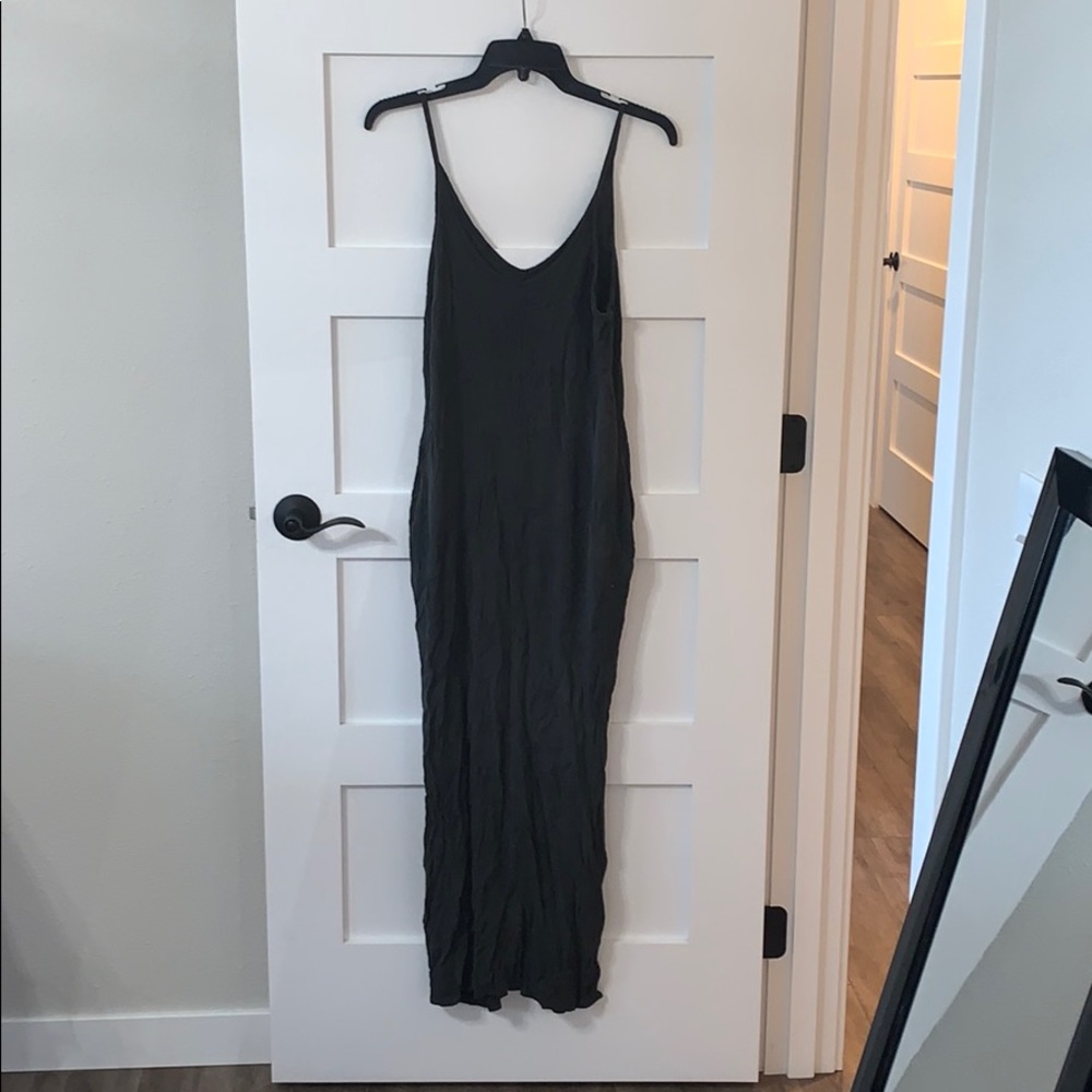 Charcoal grey maxi dress never worn S/M